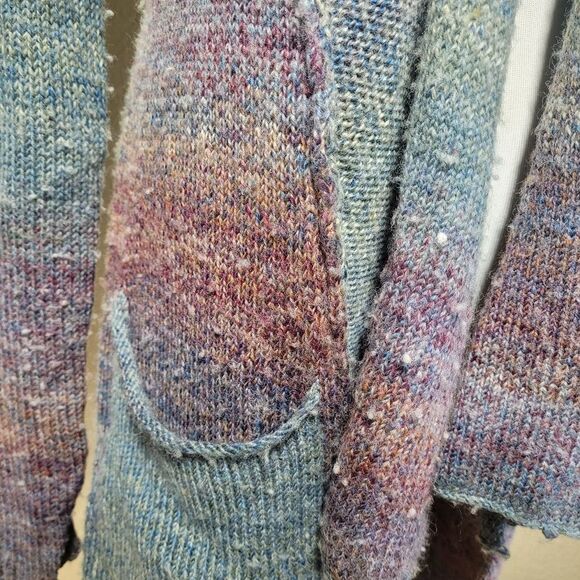 Noble Outfitters Ombre Scarf Cardigan Knit Sweater XS Waterfall Equestrian Long - Picture 9 of 9